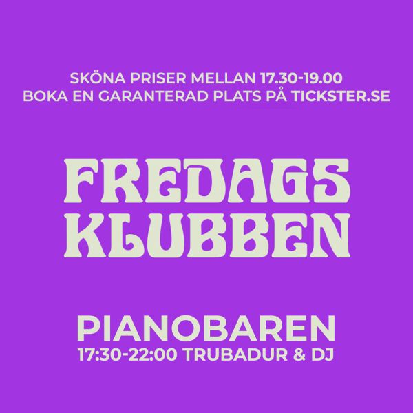FREDAGSKLUBBEN TRUBADUR & DJ